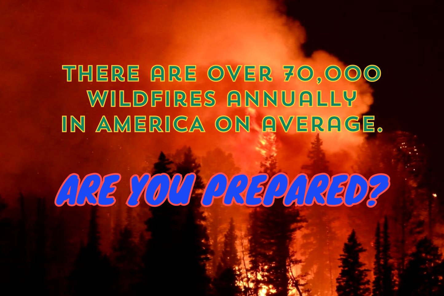 There are over 70,000 wildfires annually in America on average. Are you prepared?