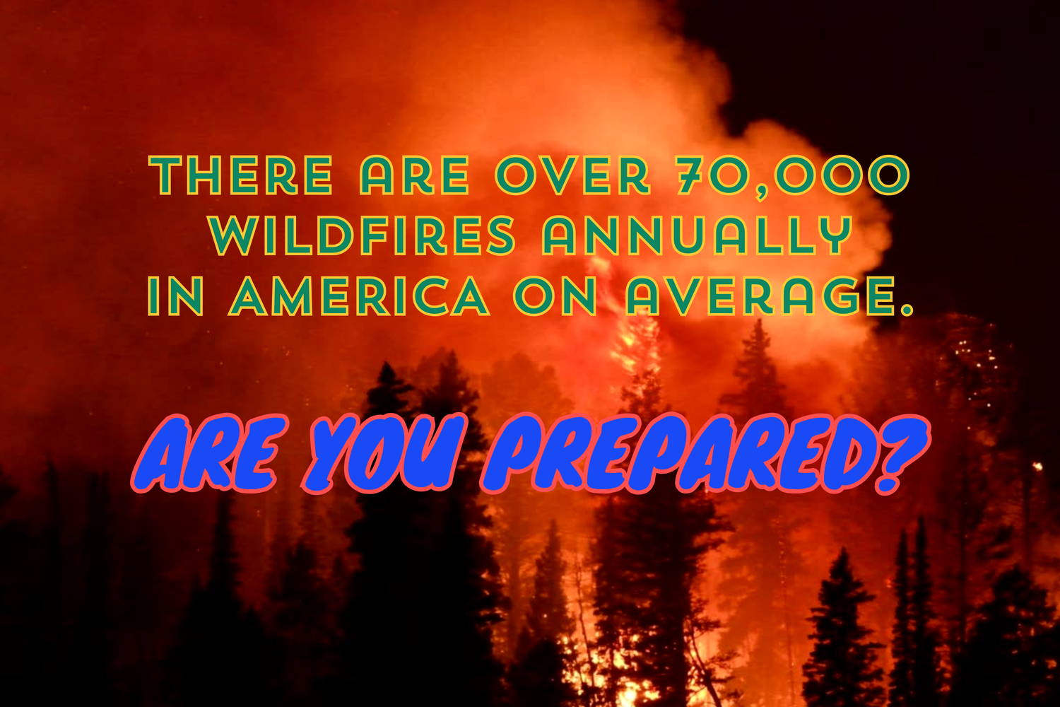 There are over 70,000 wildfires annually in America on average. Are you prepared?