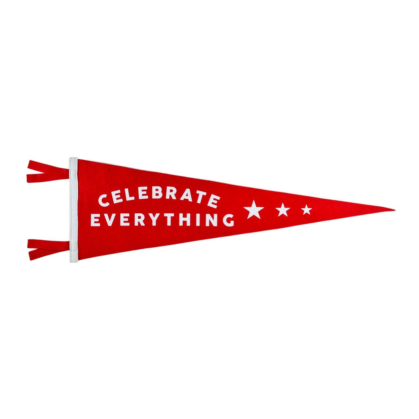 Celebrate everything red triangle pennant