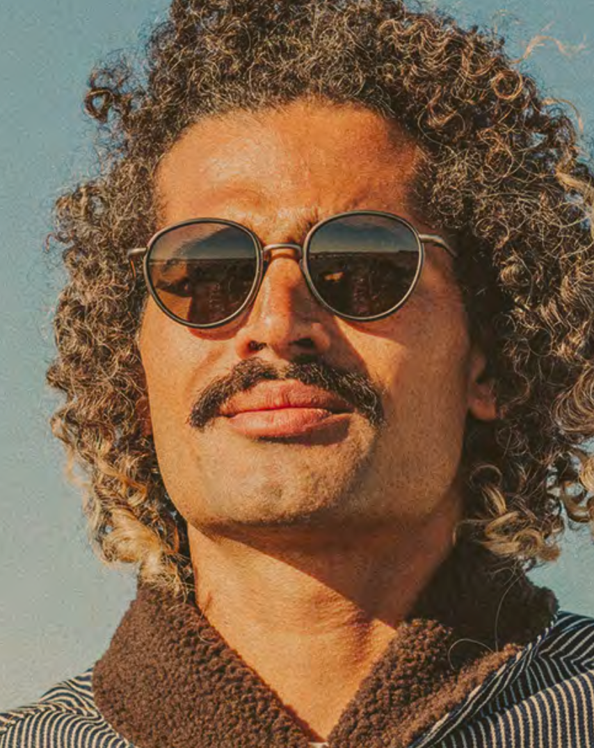 Baia sunglasses by Sunski on male model