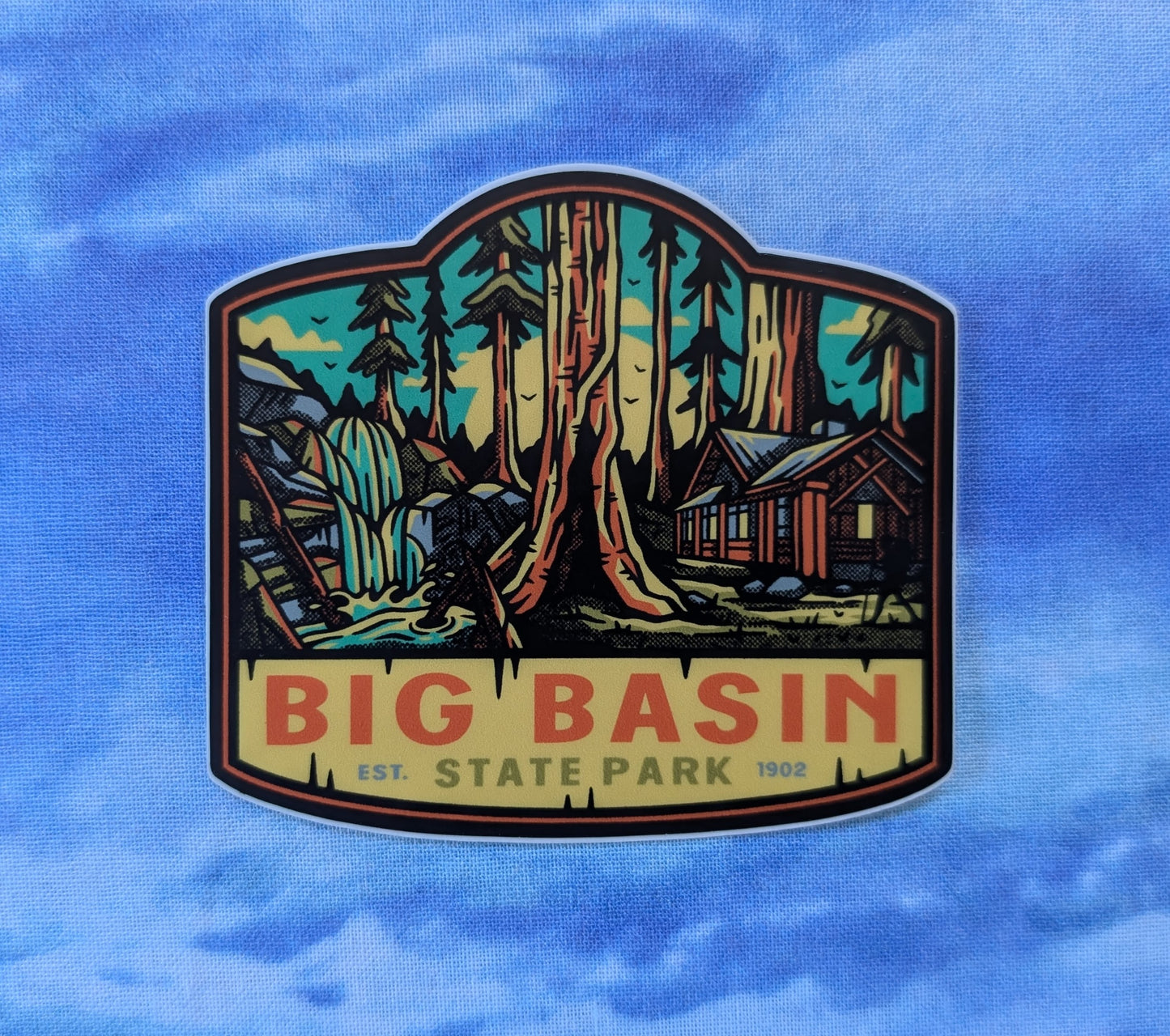 Big Basin State Park sticker, designed in collaboration with NowhereLand