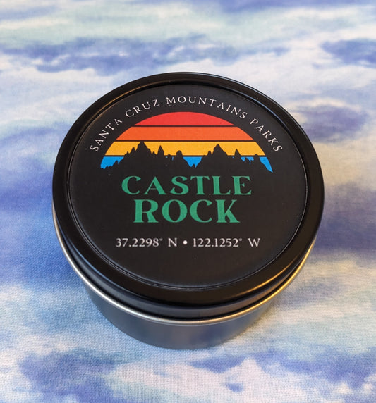 Castle Rock travel tin candle