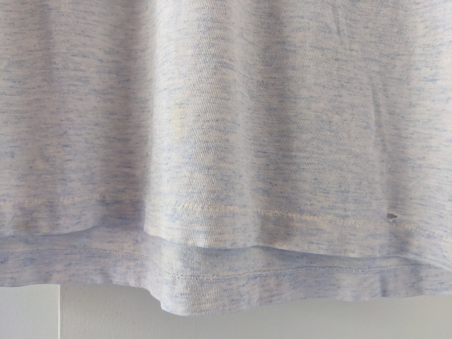 Heather gray Yosemite Habitat shirt with mountain lion, eagle, deer and more animals tear on bottom