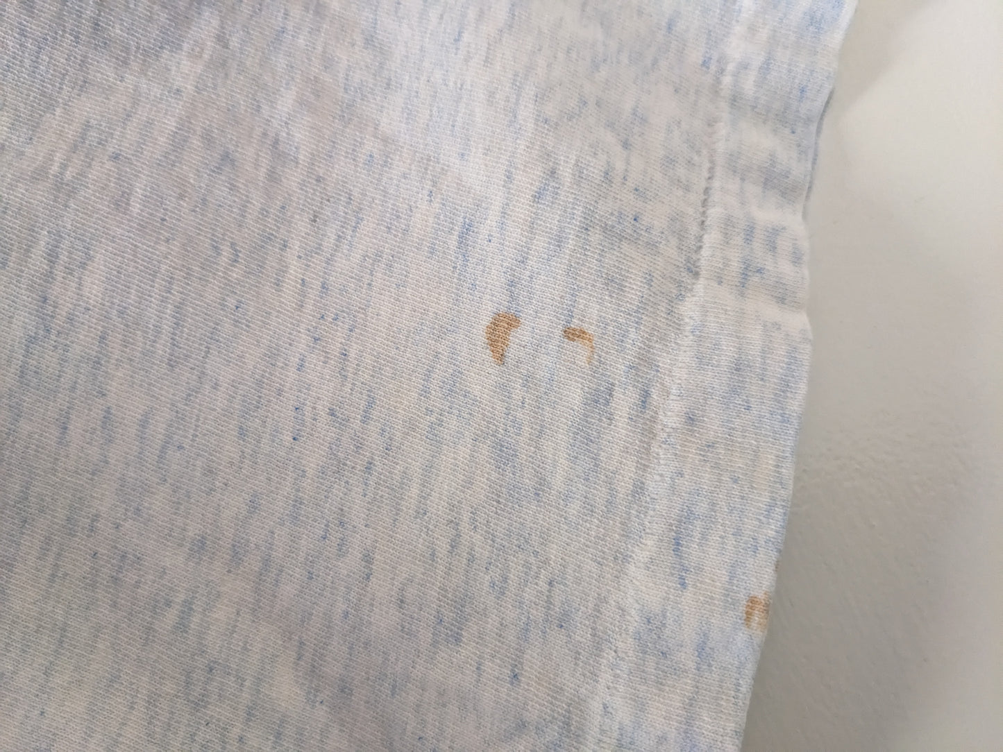 Heather gray Yosemite Habitat shirt with mountain lion, eagle, deer and more animals stain