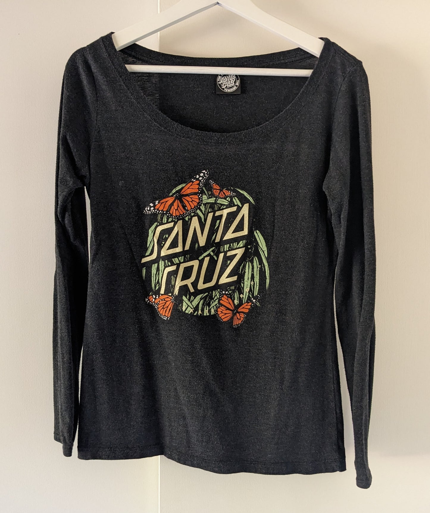 Dark gray Santa Cruz Monarch long sleeve shirt