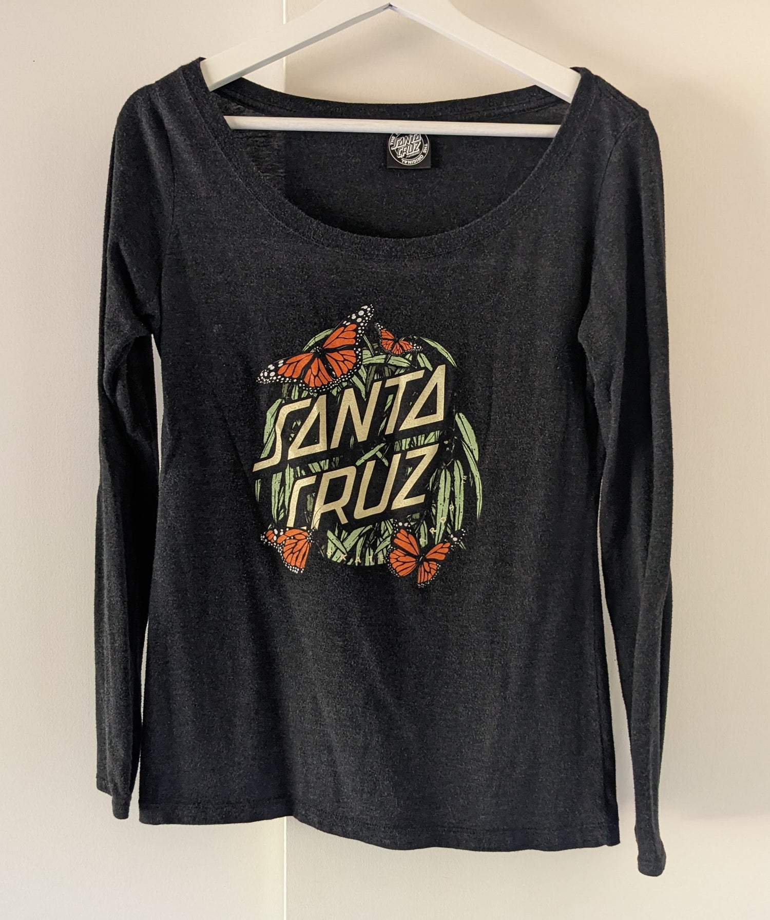 Dark gray Santa Cruz Monarch long sleeve shirt