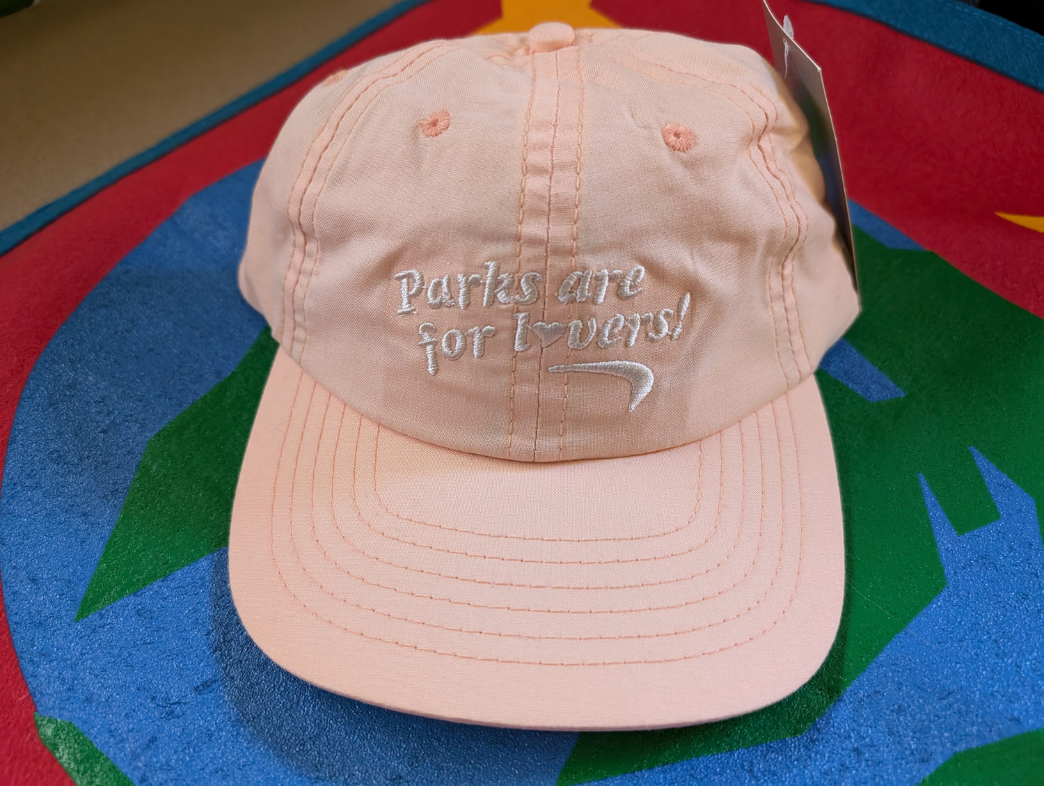 Parks are for Lovers! Embroidered Pale Pink baseball cap by Parks Project