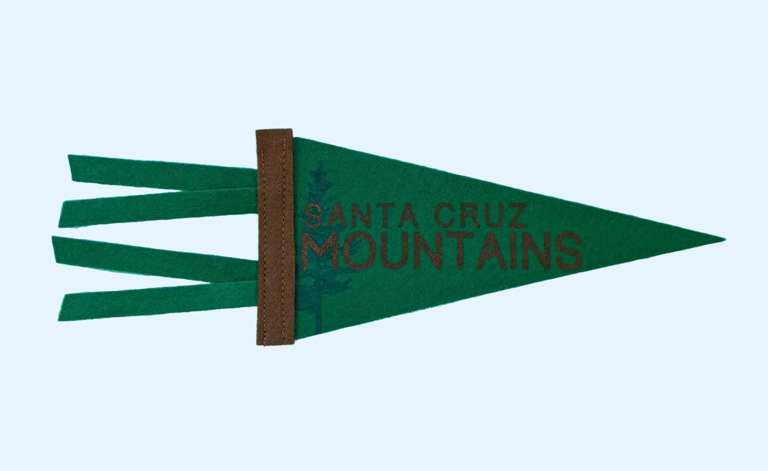 Santa Cruz Mountains Pennant on dark green felt