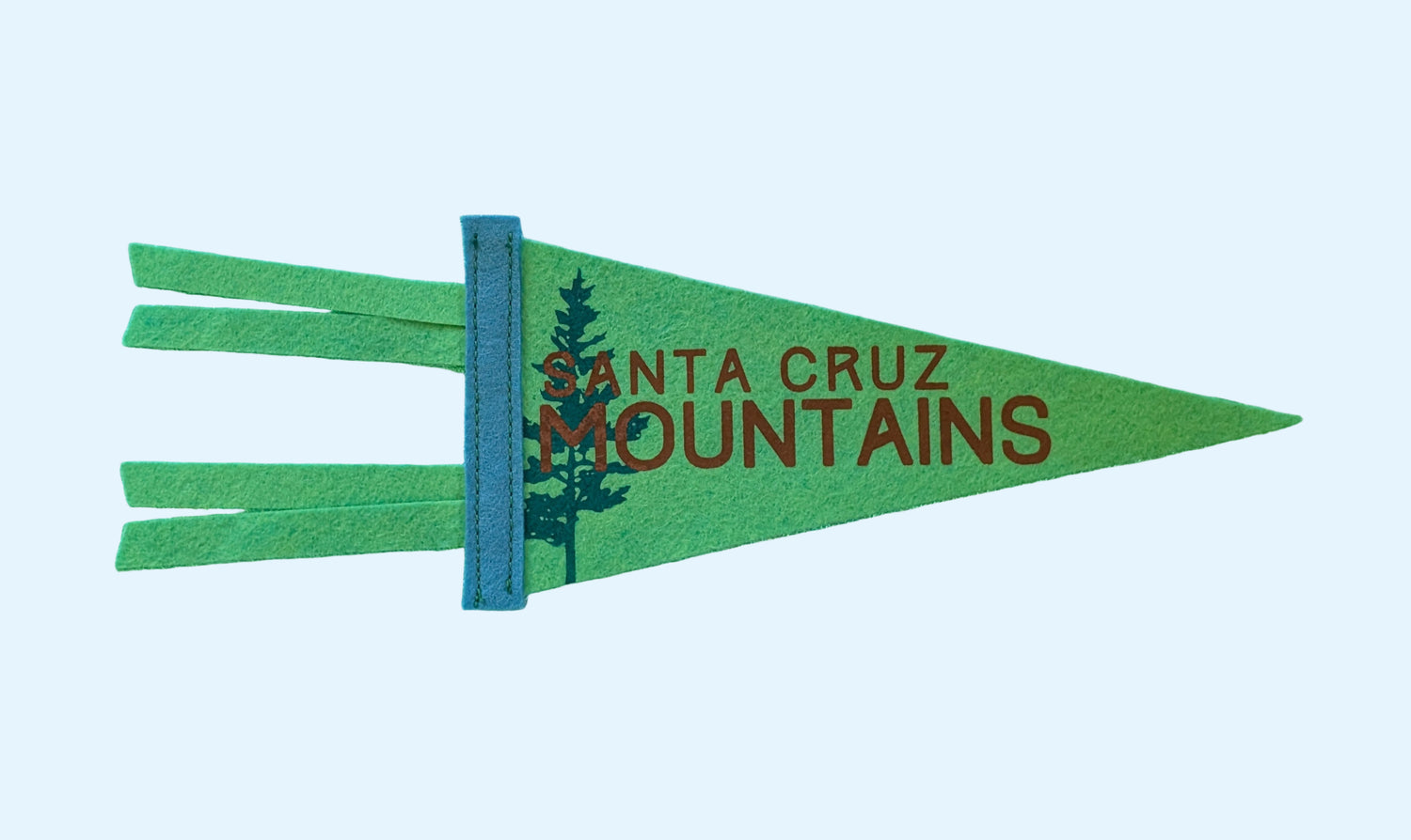 Santa Cruz Mountains Pennant on green felt