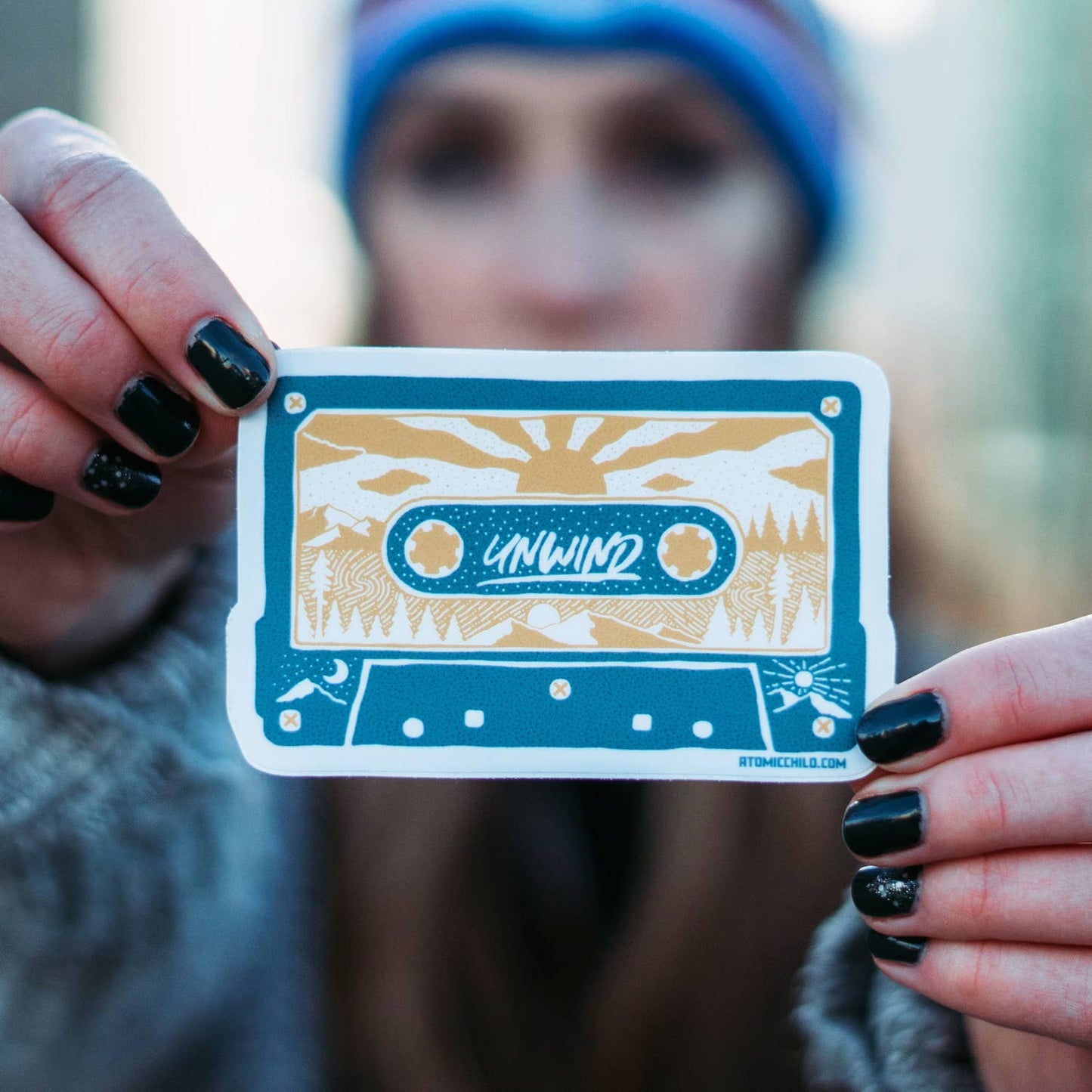 Cassette Nature unwind sticker by Atomic Child