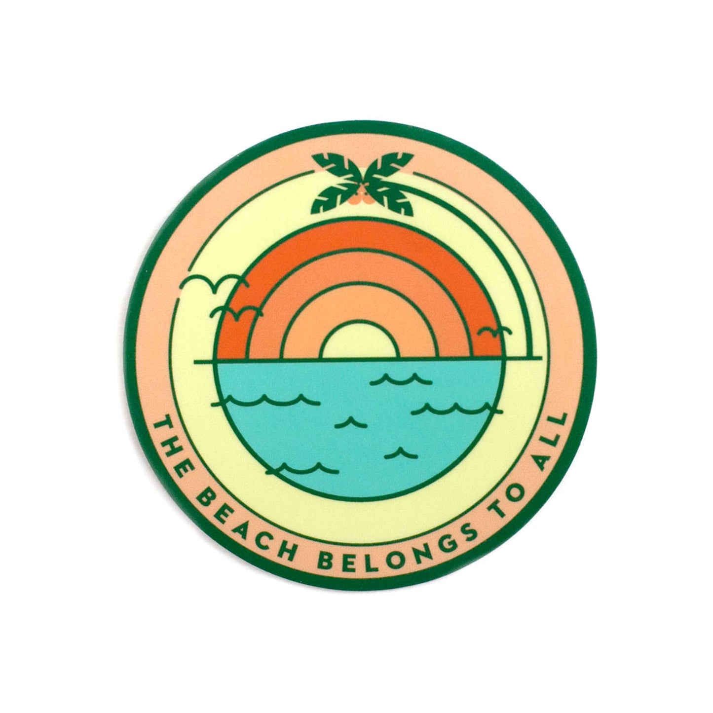 Beach belongs to all round sticker