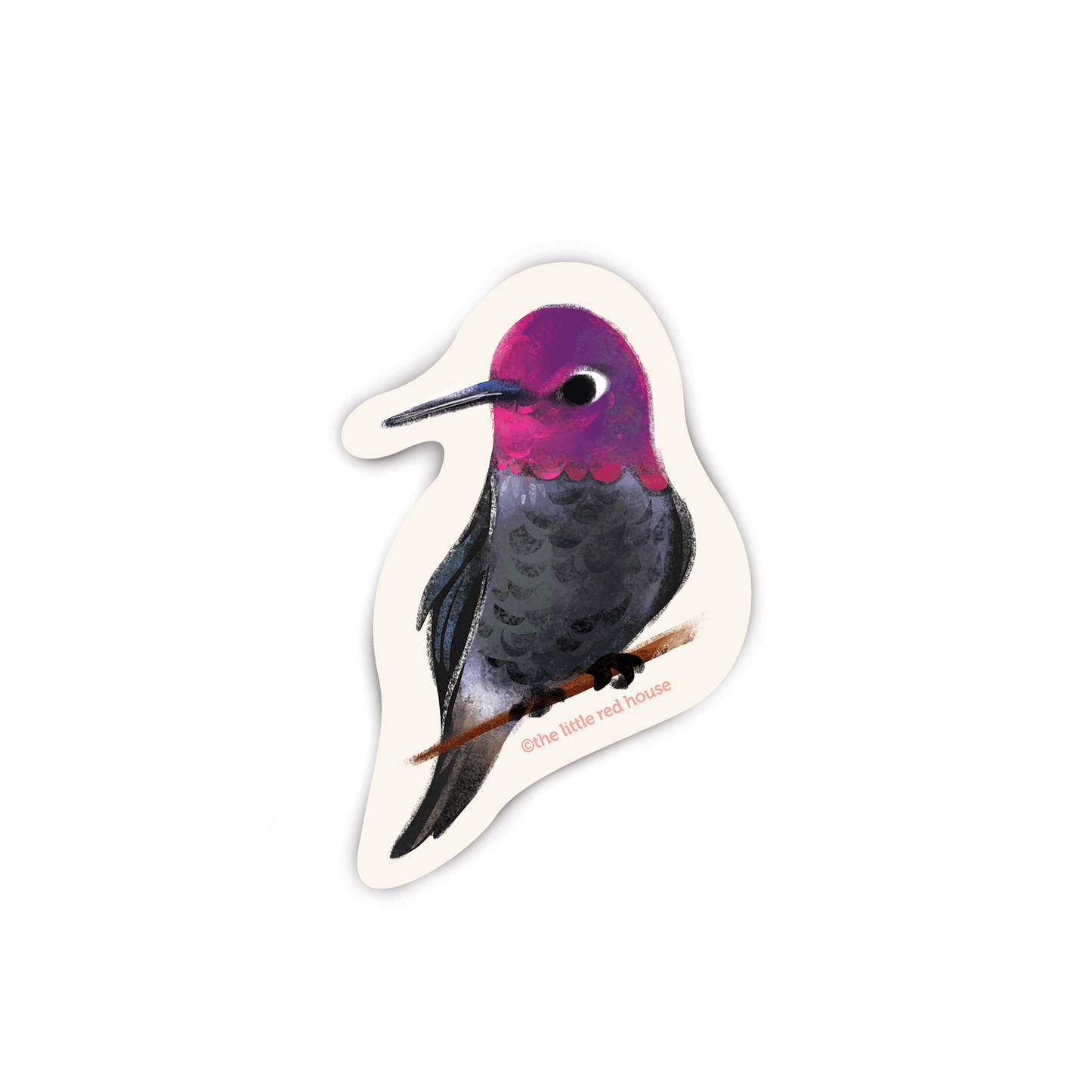 Hummingbird sticker by Little Red House