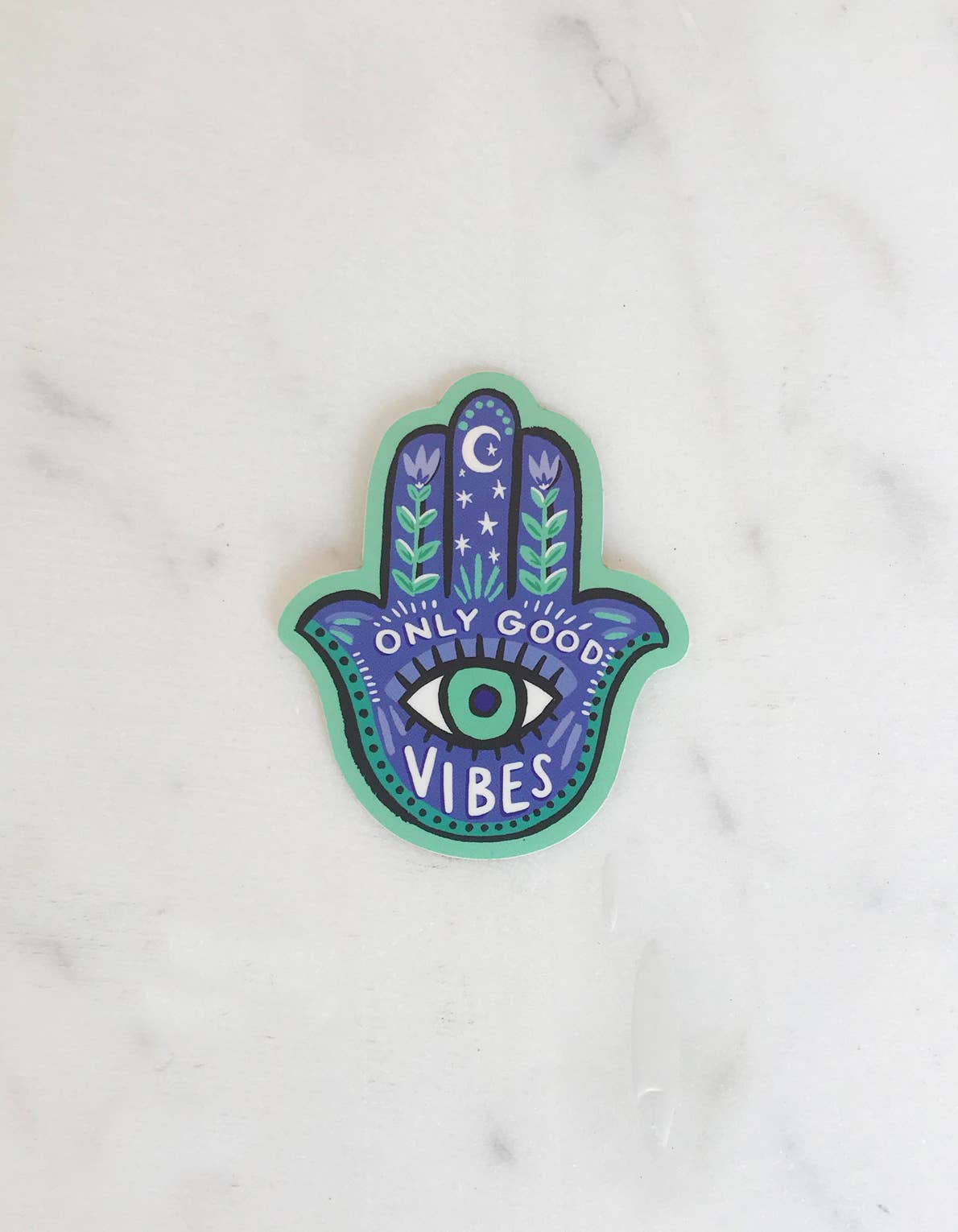 Only Good Vibes Hamsa sticker