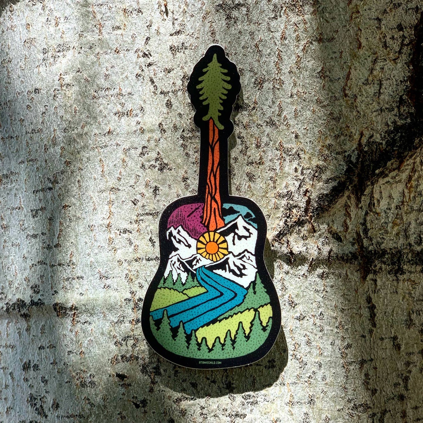 Guitar nature sticker by Atomic Child