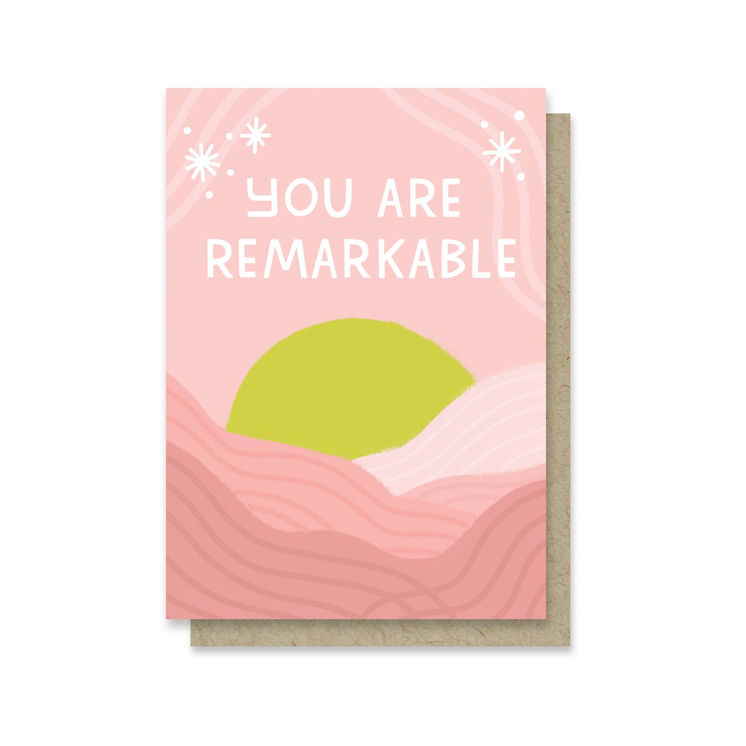 You are Remarkable Pink sunset mini card