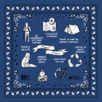 Blue Leave No Trace bandana by Parks Project
