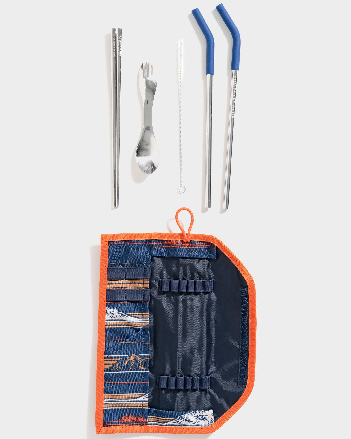 All items included in mountains utensil kit by United by Blue