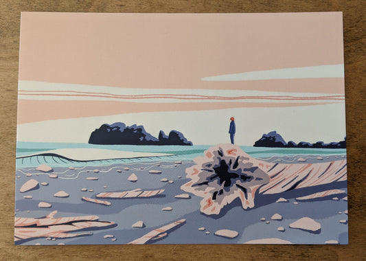 Santa Cruz postcard set by Annika Layne - Driftwood Beach