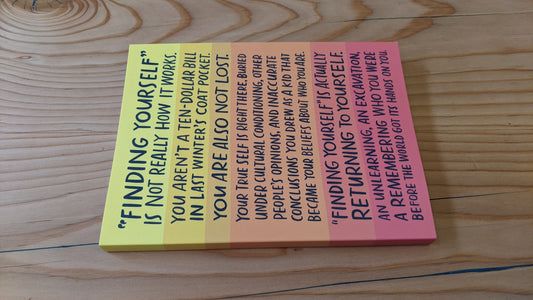 One of Emily McDowell journal designs: "Finding yourself.."