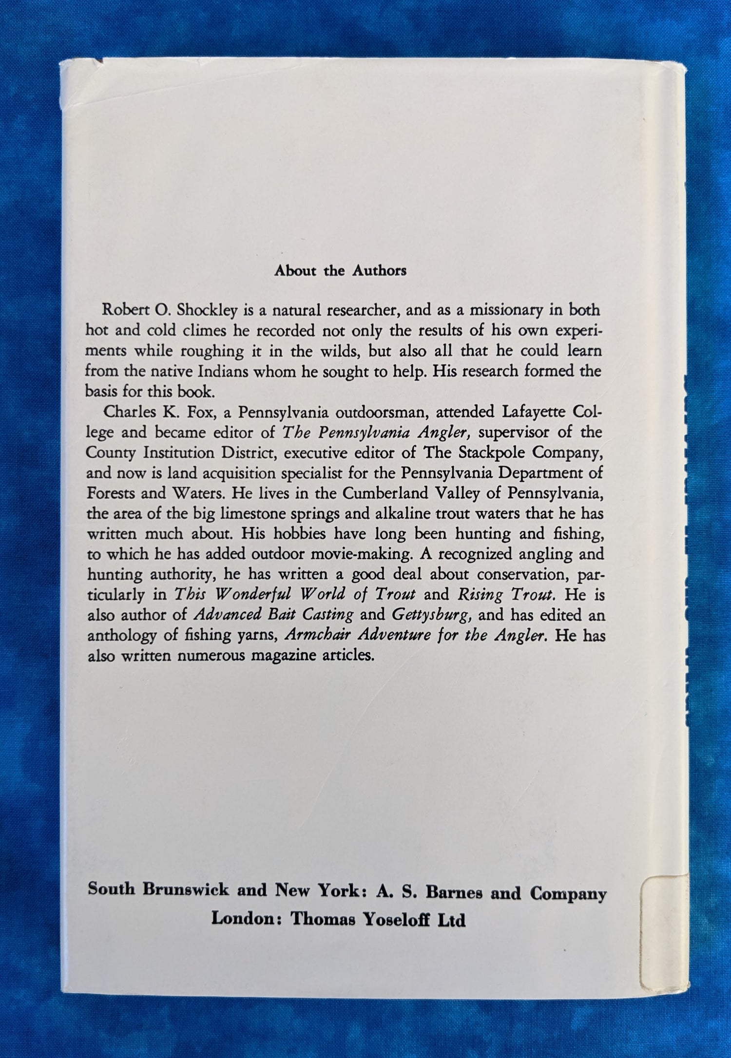 Survival in the Wilds vintage book back cover