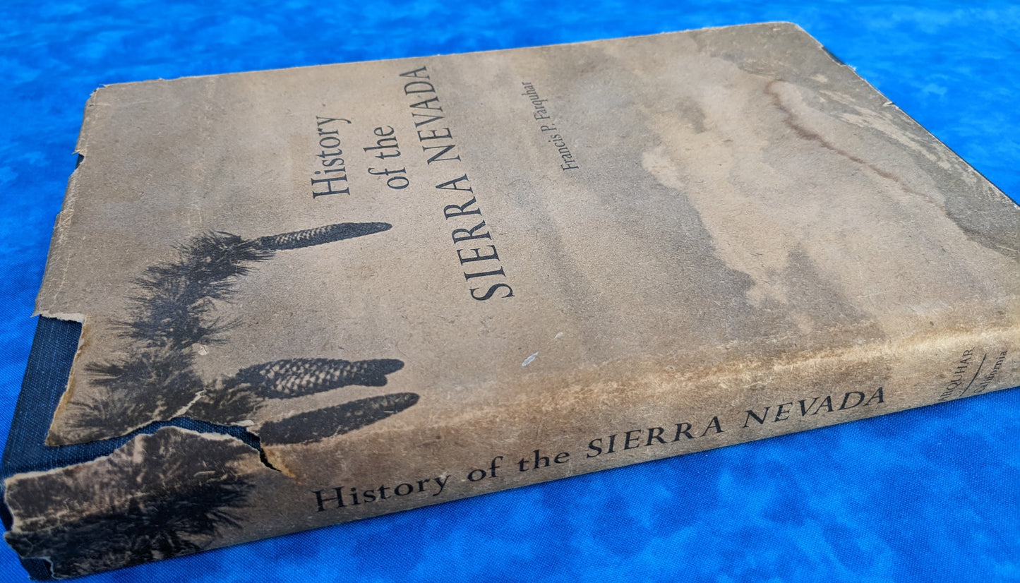 History of the Sierra Nevada vintage book spine