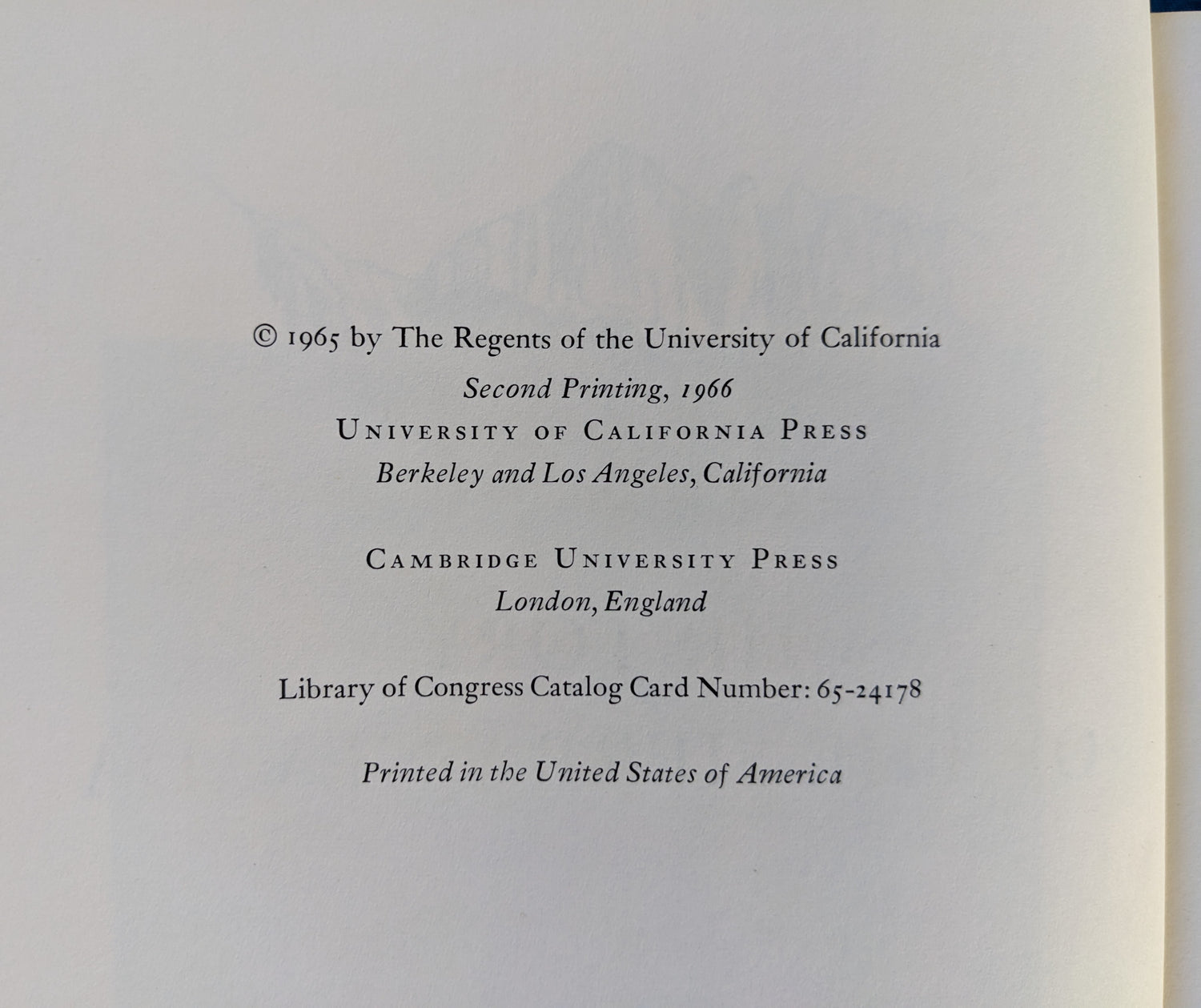 History of the Sierra Nevada vintage book publisher page