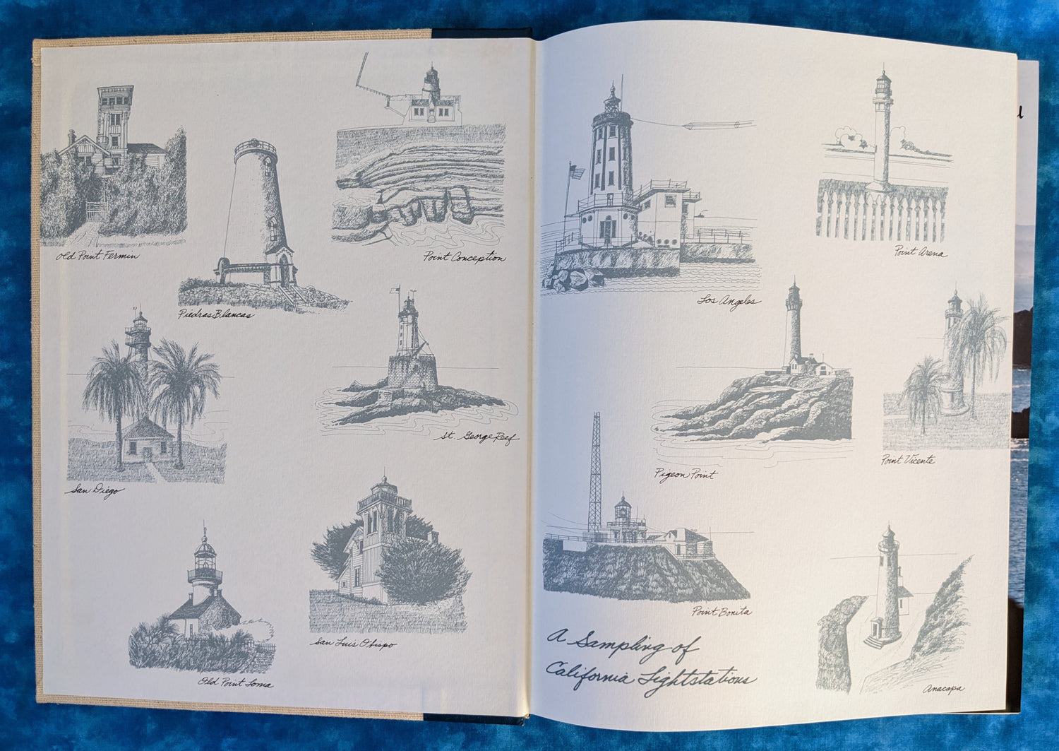 The California Coast (A Sunset Pictorial) vintage book inside front cover