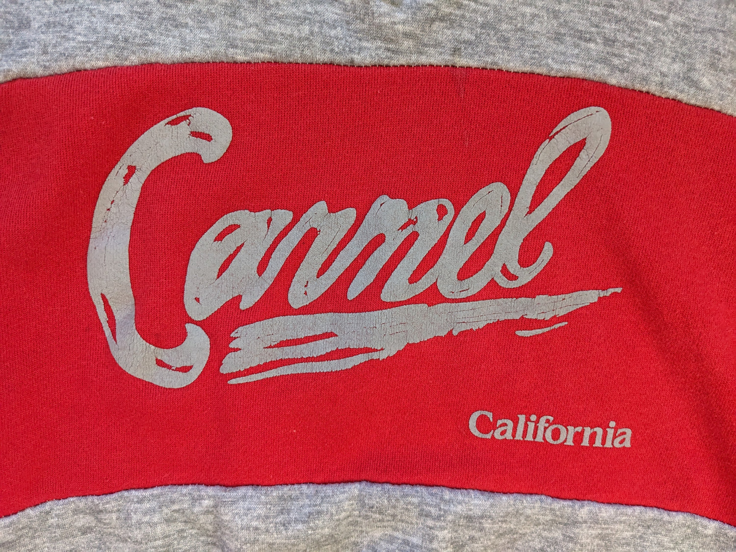 Red and gray Carmel USA pullover