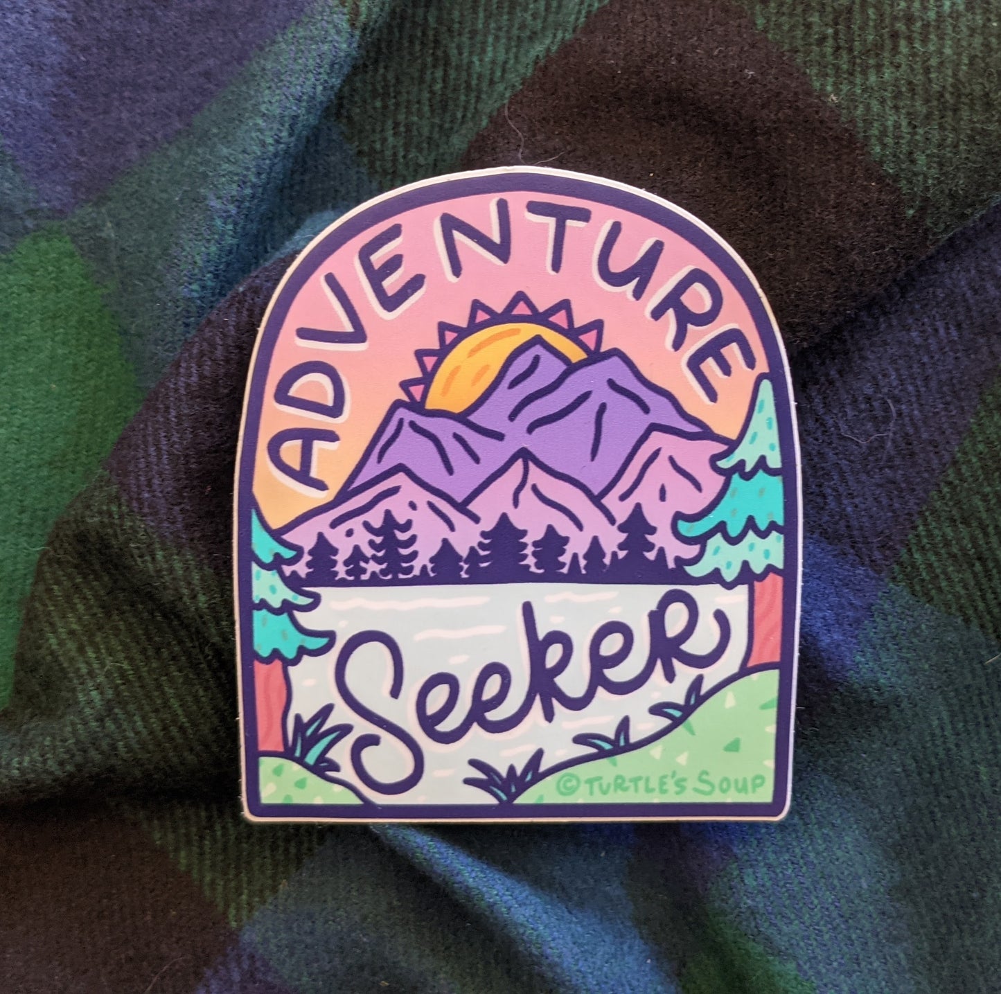 Adventure seeker nature scene sticker by Turtle's Soup