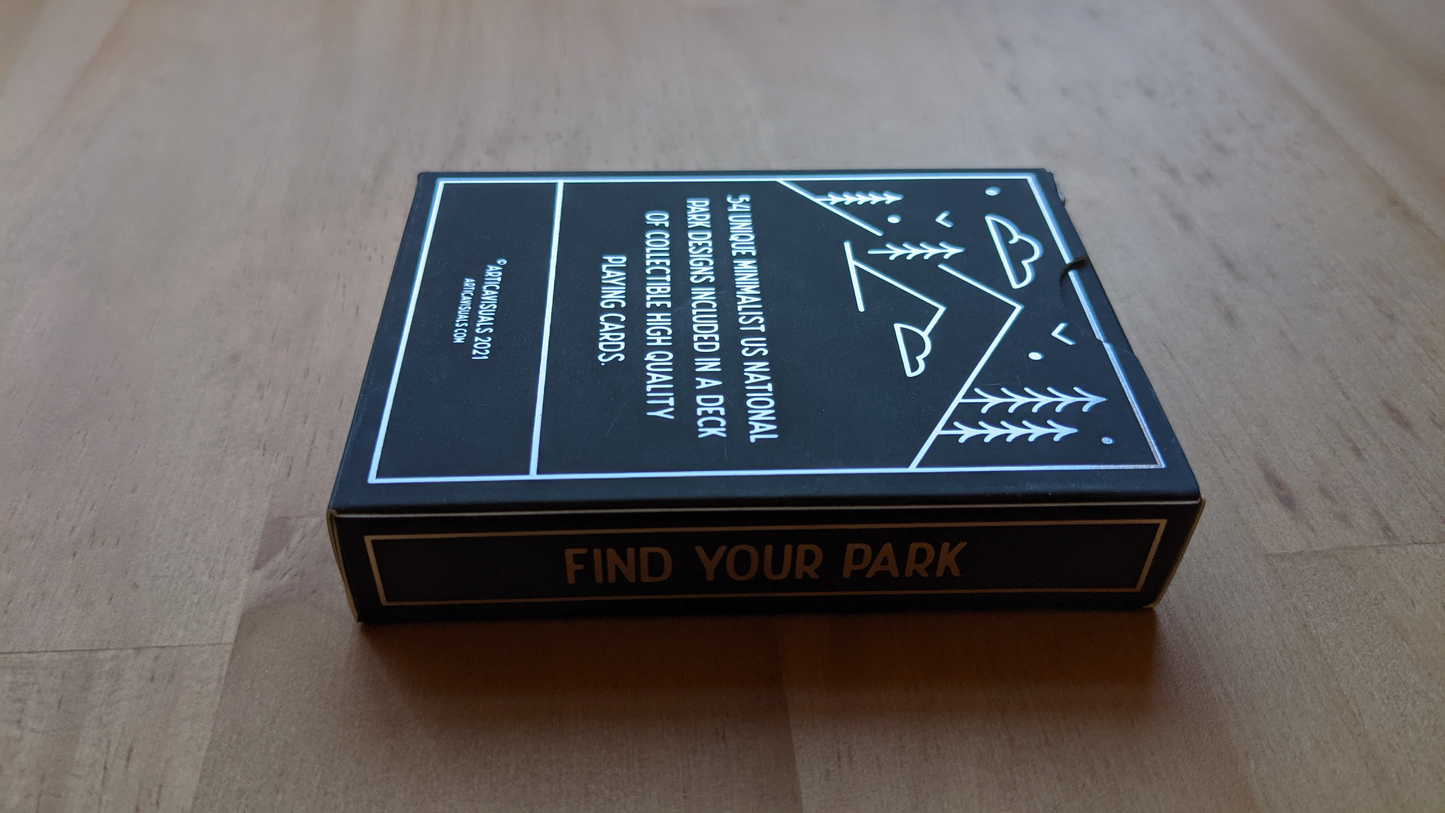 National Park Playing Card box back