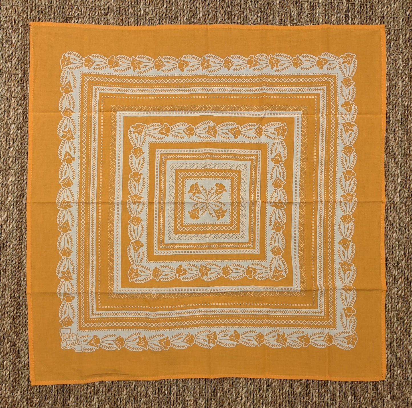 Full orange poppy bandana by Poppy & Quail