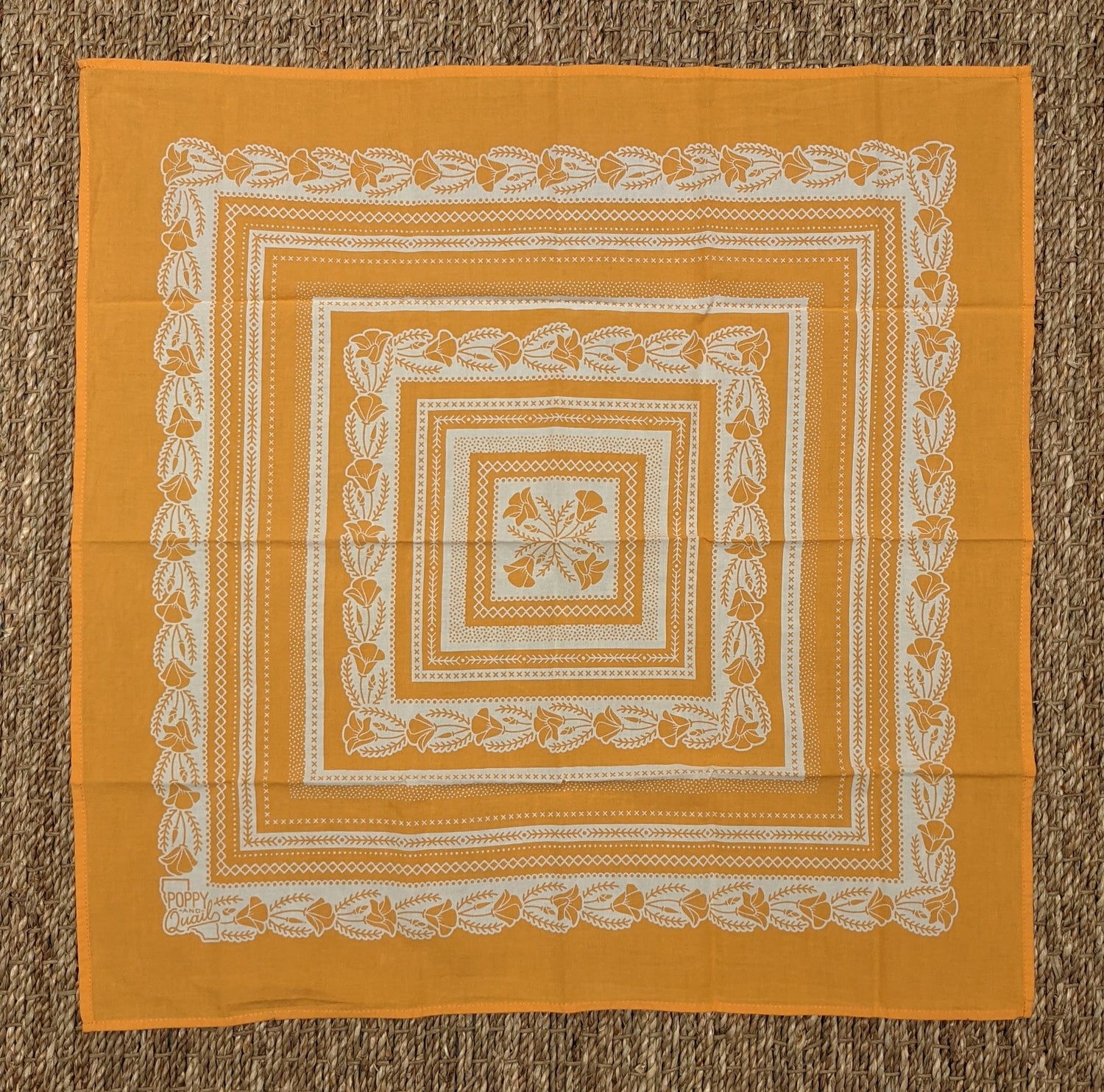 Full orange poppy bandana by Poppy & Quail