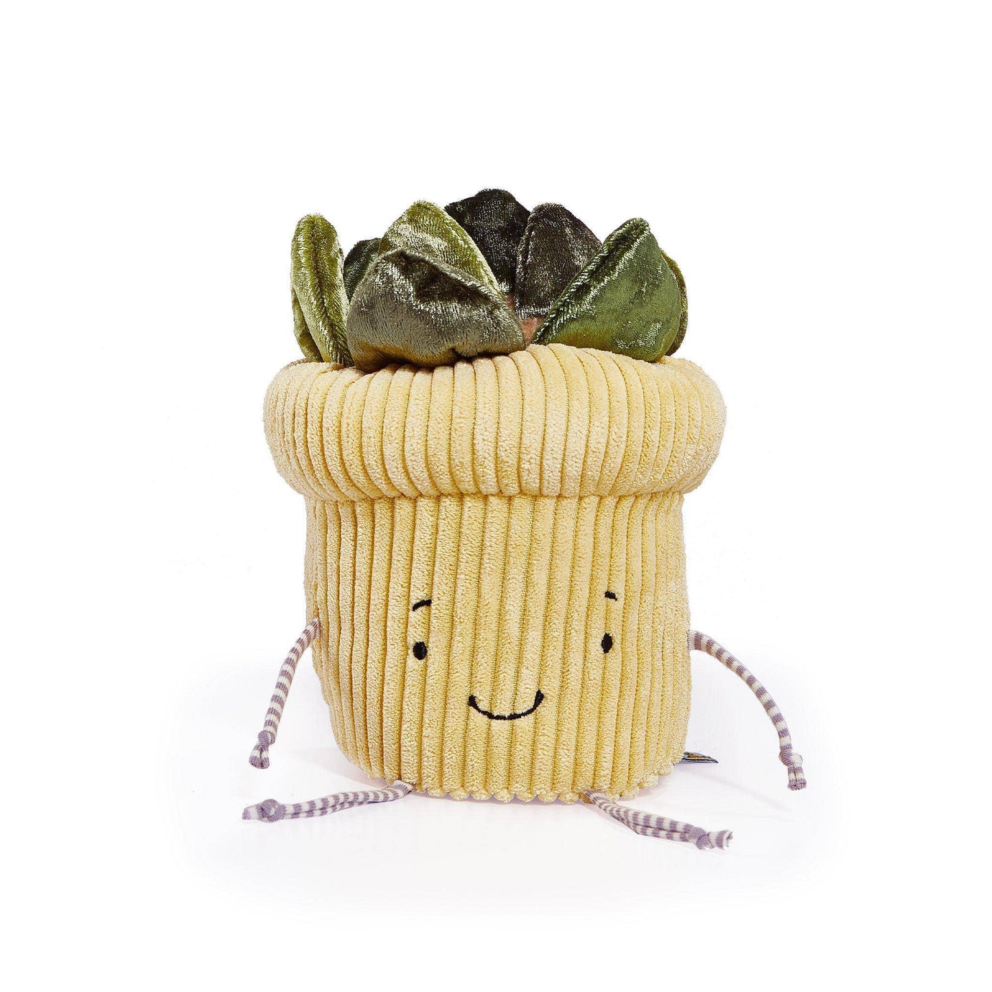 Succulent Plant stuffed animal plush with yellow pot by Bunnies by the Bay
