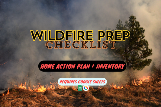 Wildfire Prep checklist Home Action plan and inventory, requires Google Sheets