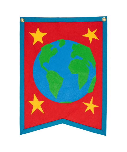 Felt Earth Camp Flag