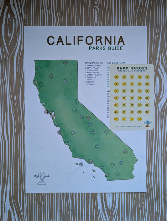 California Parks Guide with Travel Log stickers