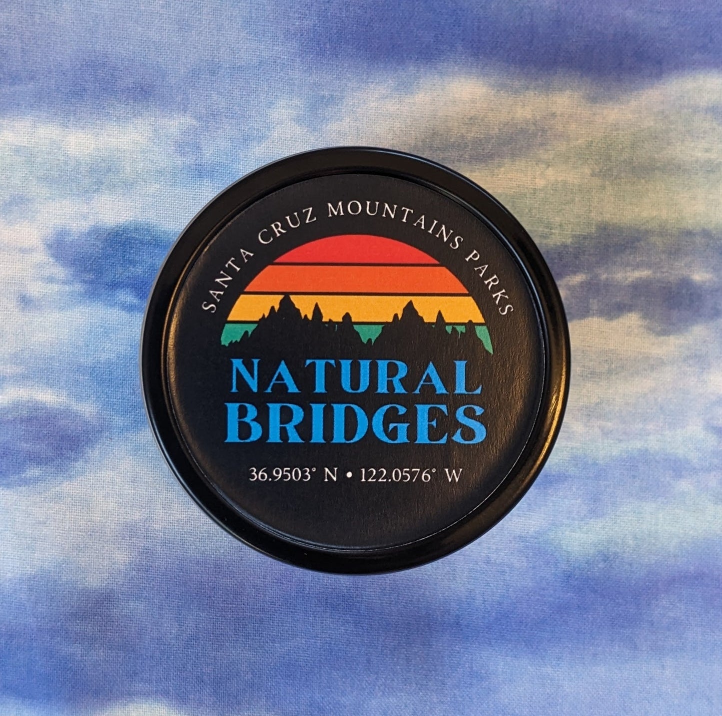 Natural Bridges travel tin candle