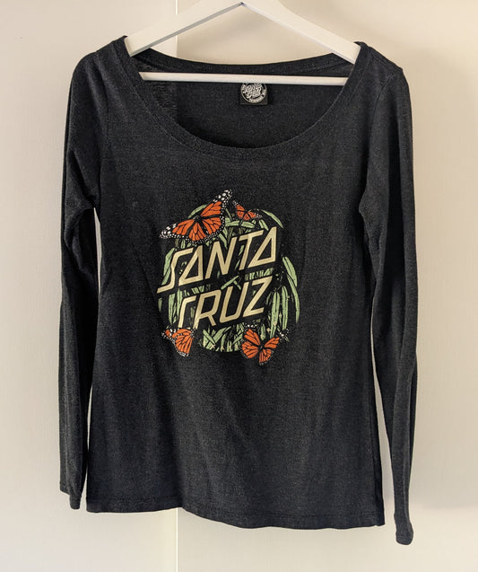 Dark gray Santa Cruz Monarch long sleeve shirt