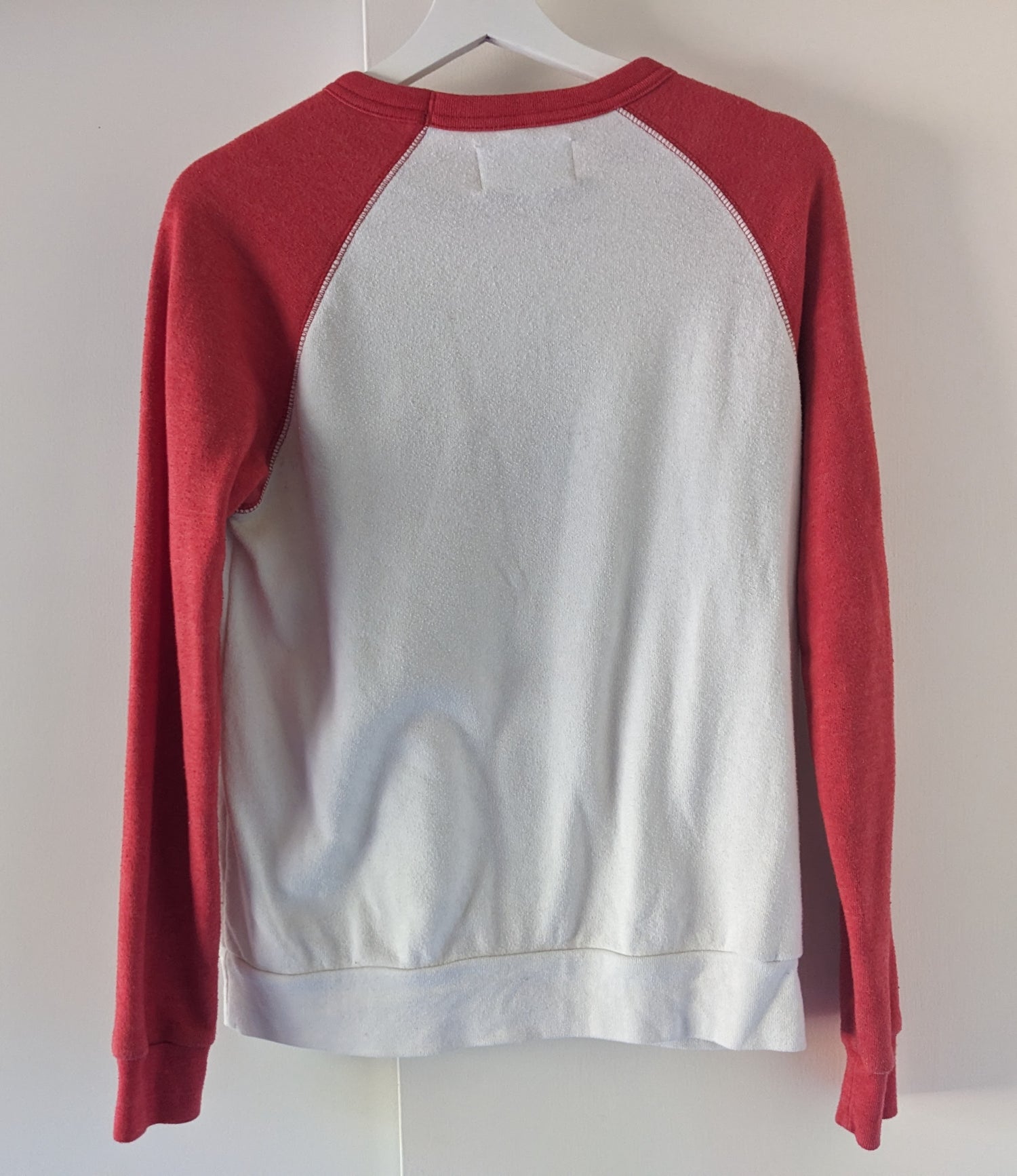 White and Red Parks Project Super Natural Bison fleece long sleeve shirt back