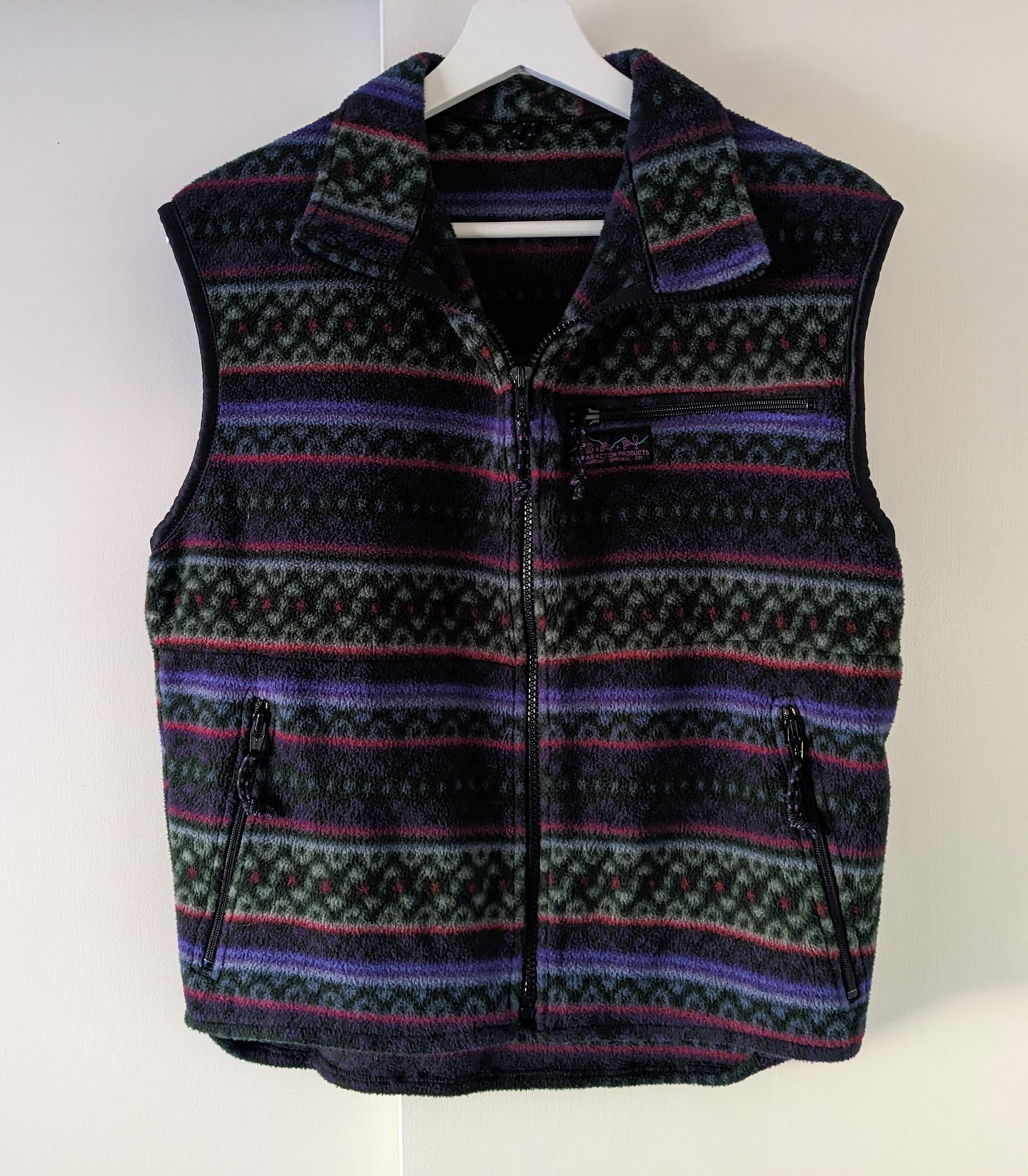 Retro Striped Fuzzy Vest by B.A.P. (B Wear Action Products)