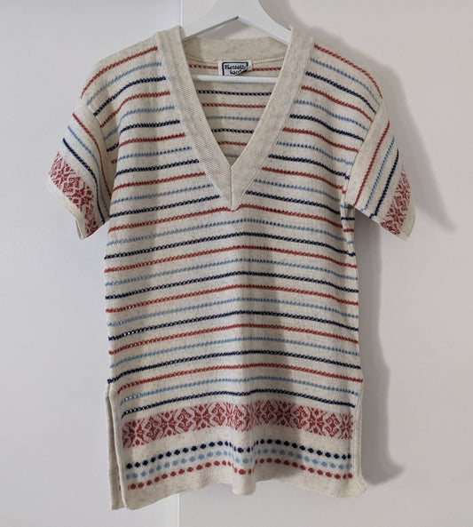 Red white and blue knit