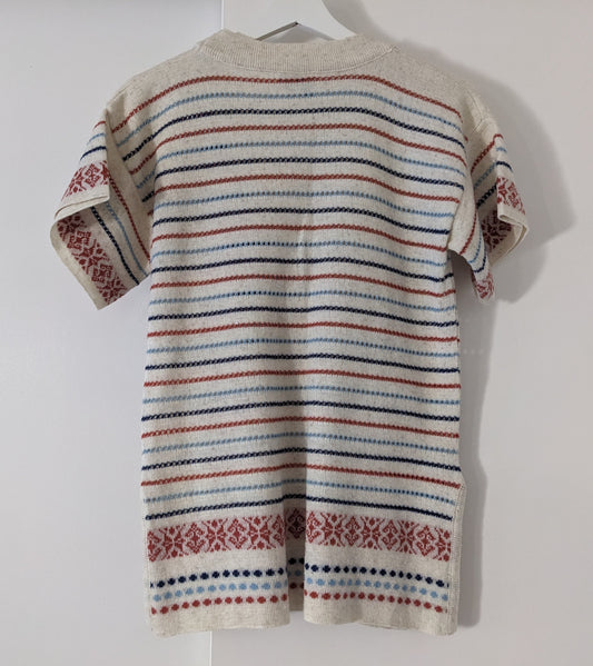 Red white and blue back of knit