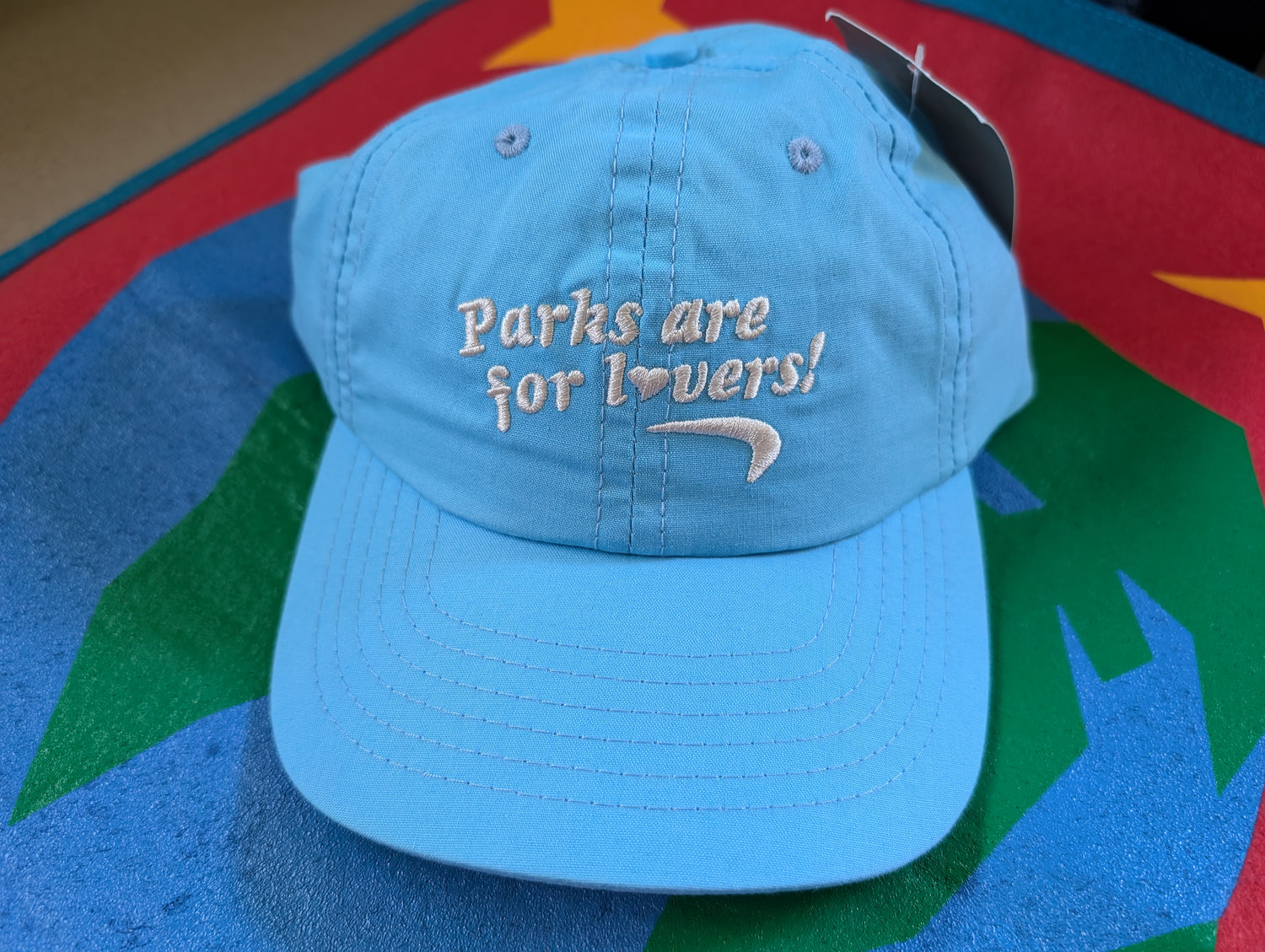 Parks are for Lovers! Embroidered Baby Blue baseball cap by Parks Project