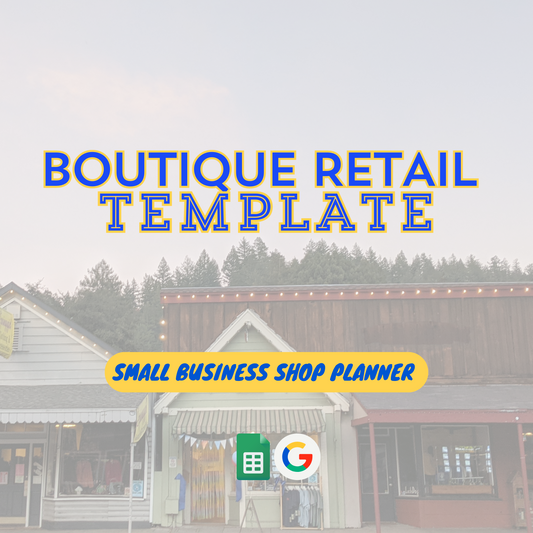 Boutique Retail template, Small business shop planner intro with photo of Main Street storefront as background