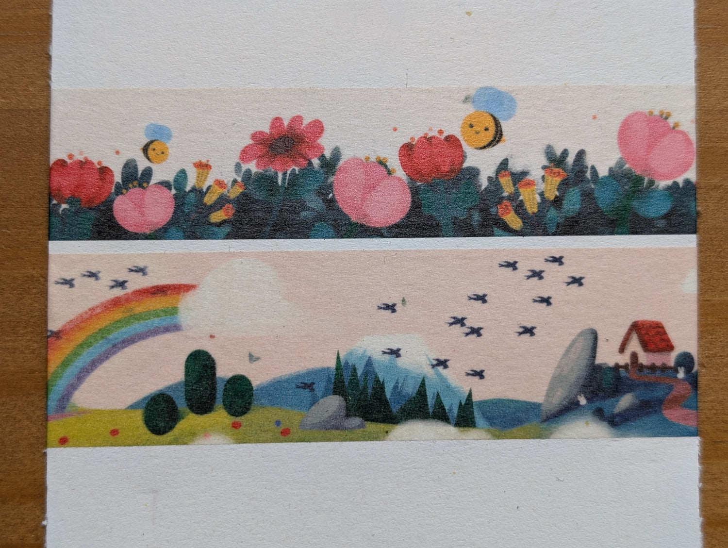 Close up of this washi tape option on a blank piece of paper