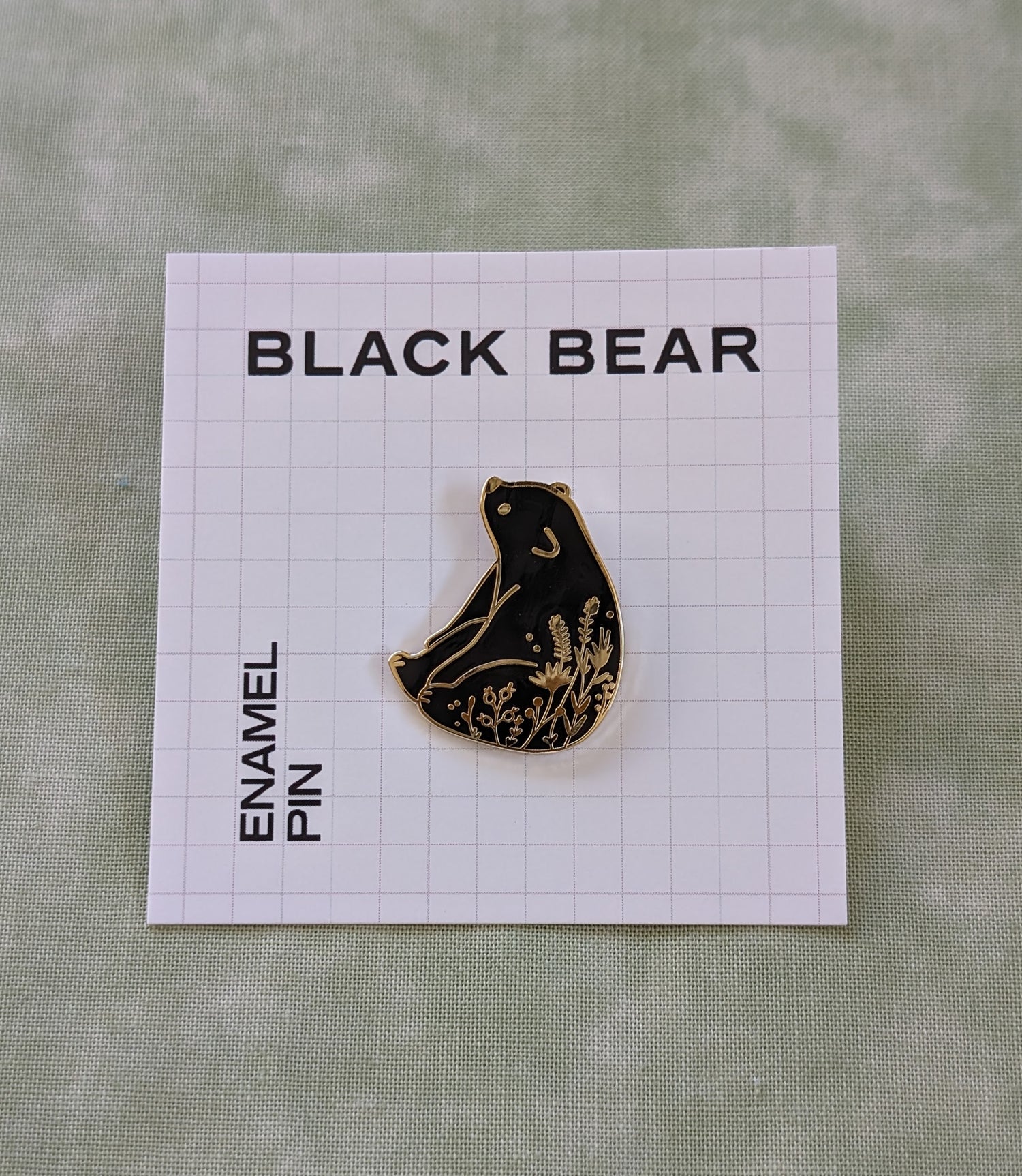 Black Bear hard enamel pin
