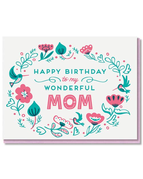 Wonderful Mom Birthday Card