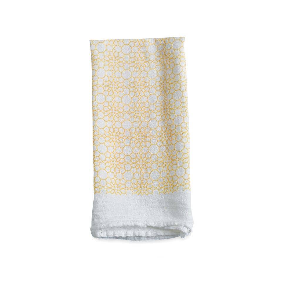 Yellow Honeycomb napkin by June & December