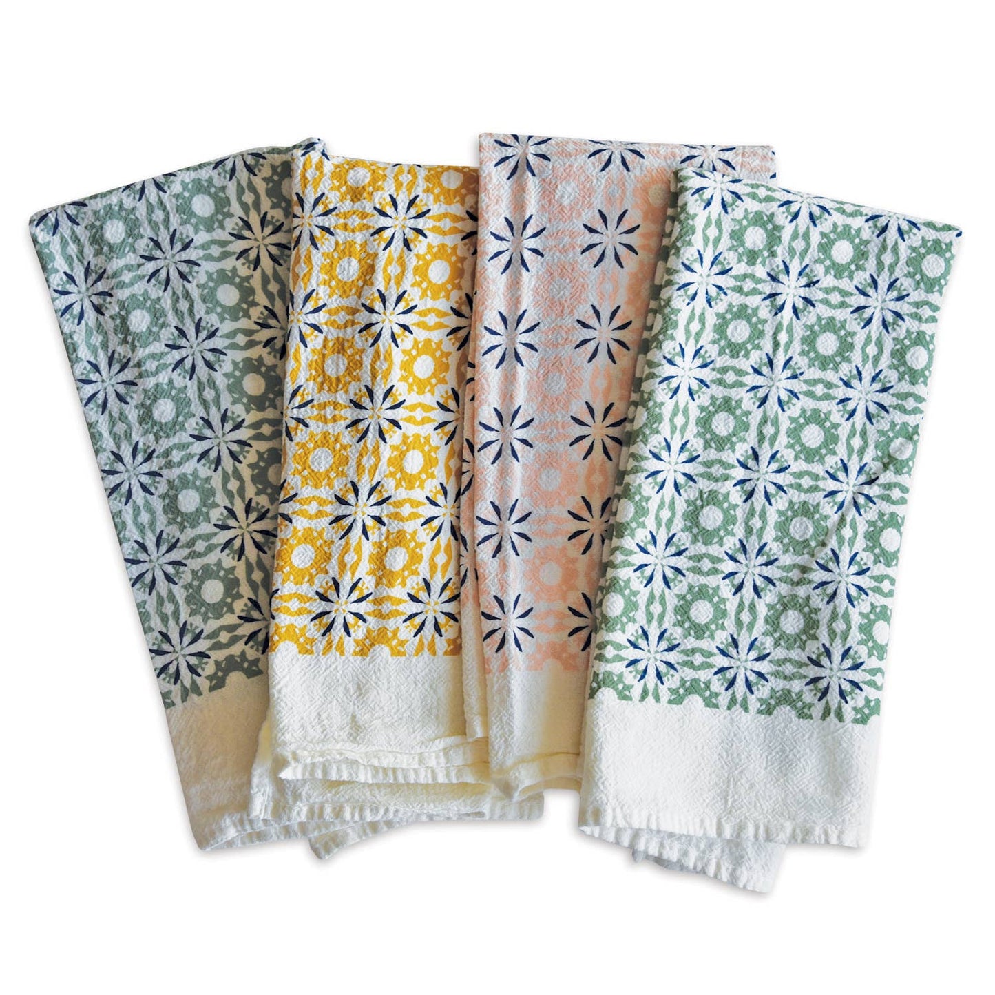 Mixed Woodblock Chicory Napkin set by June & December