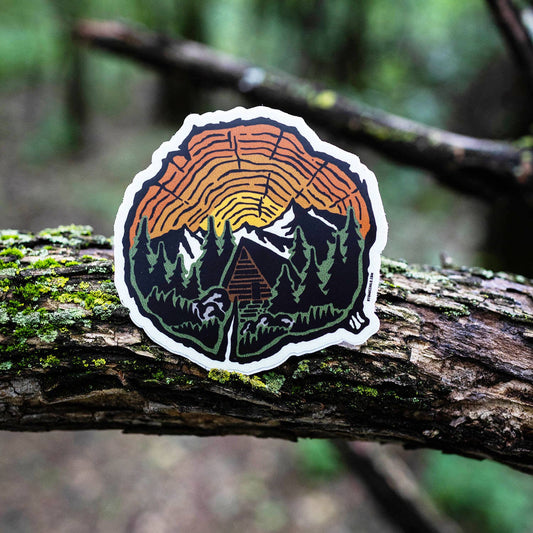 Tree Ring sunset scene sticker by Atomic Child
